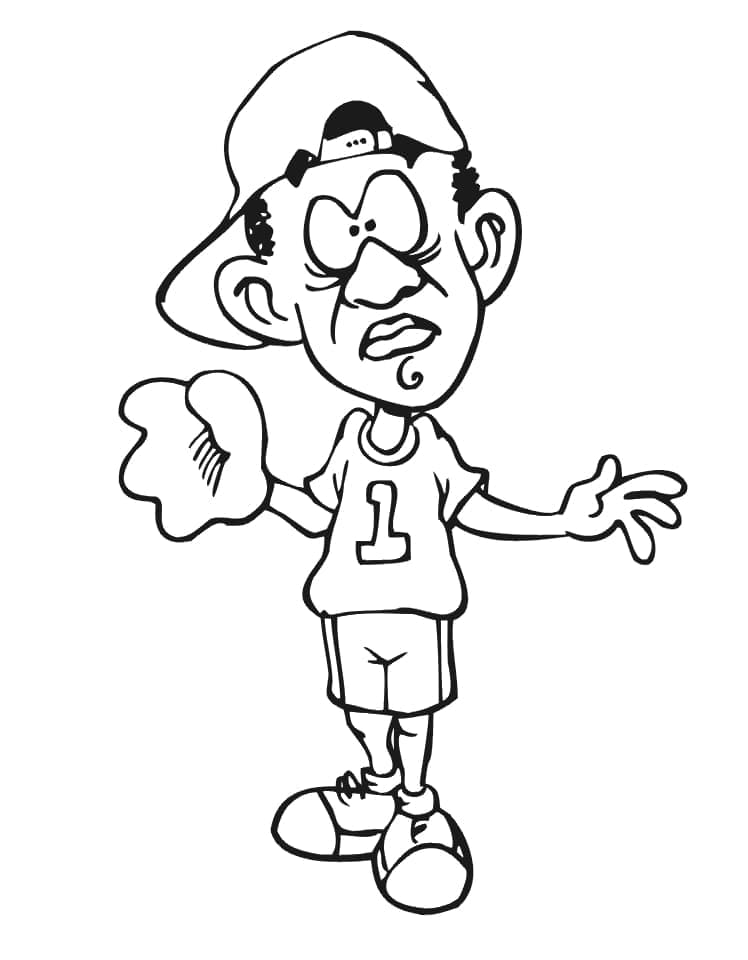 Baseball Stampabile Libera da colorare