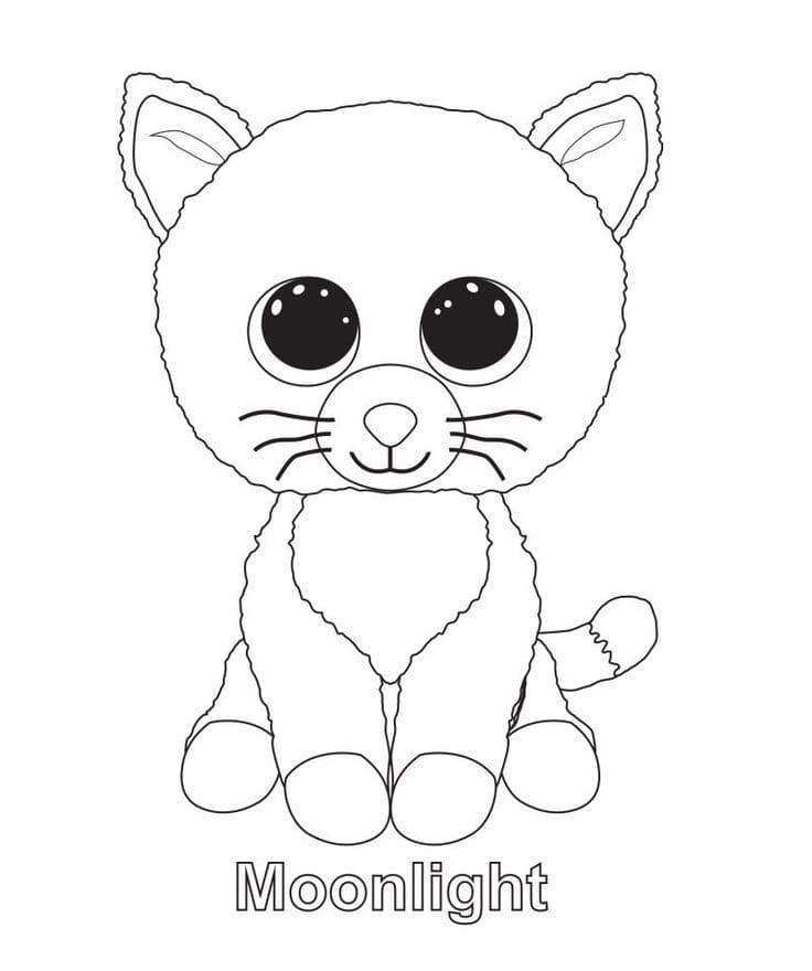 Beanie Boo per bambini da colorare