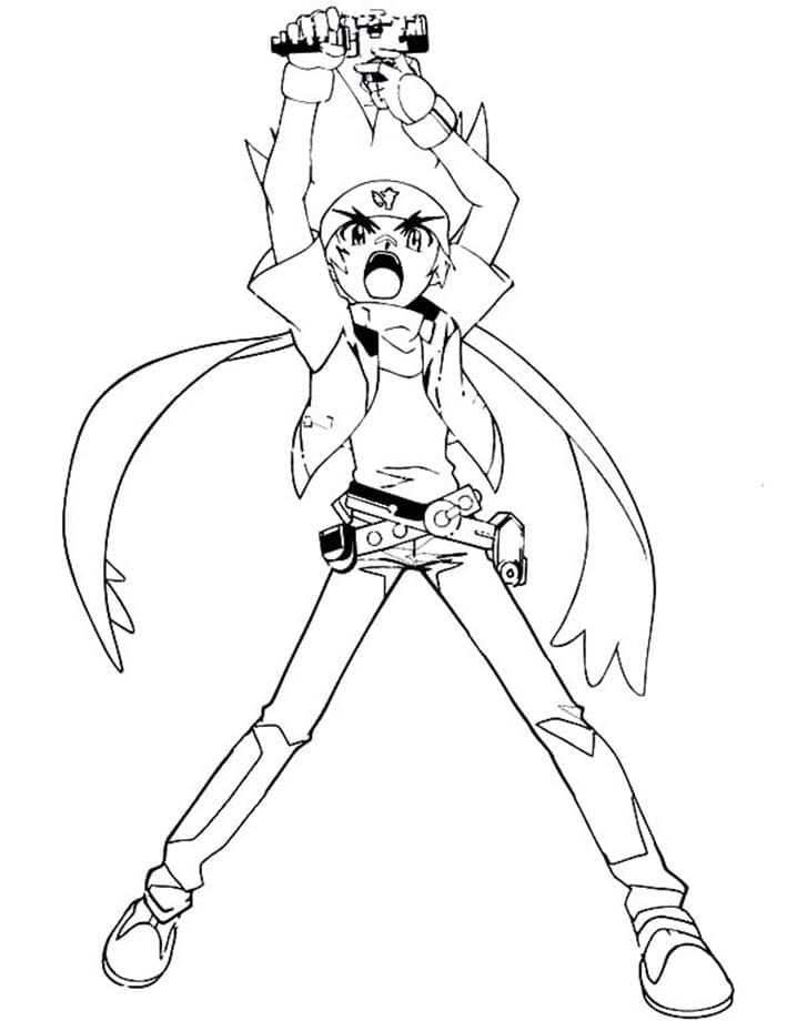 Beyblade per Bambini di 5 Anni da colorare