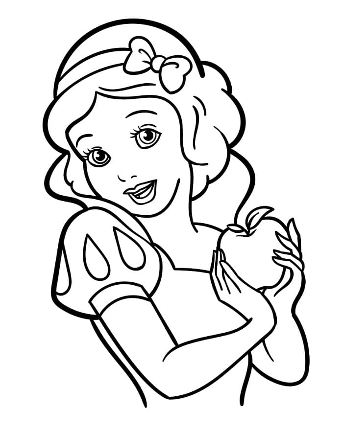 Biancaneve Carina da colorare