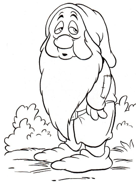 Biancaneve E I Sette Nani (1) da colorare