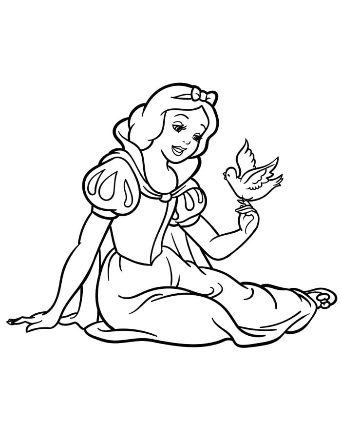 Biancaneve Molto Carina da colorare
