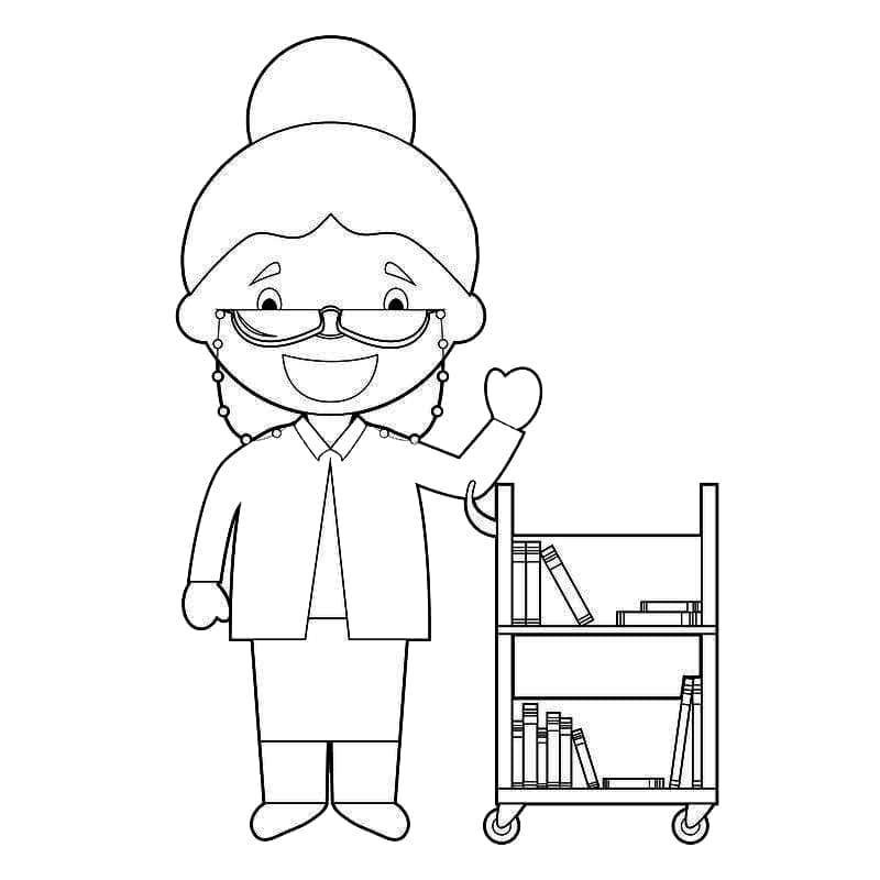 Biblioteca Stampabile Senza Costo da colorare