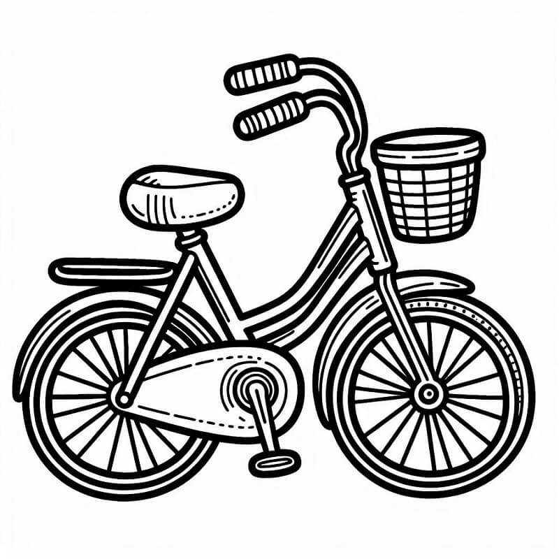 Bici classica da colorare