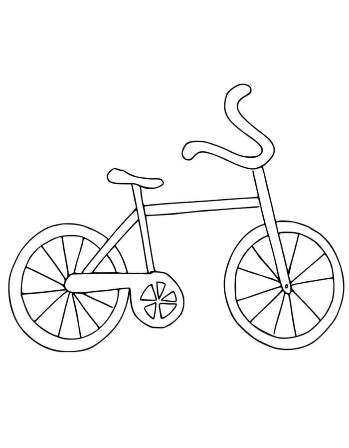 Bicicletta Facile da colorare