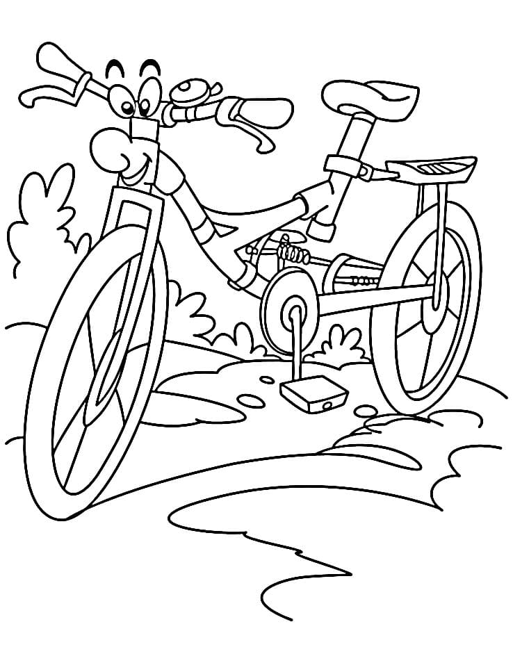 Bicicletta Gratuito da colorare
