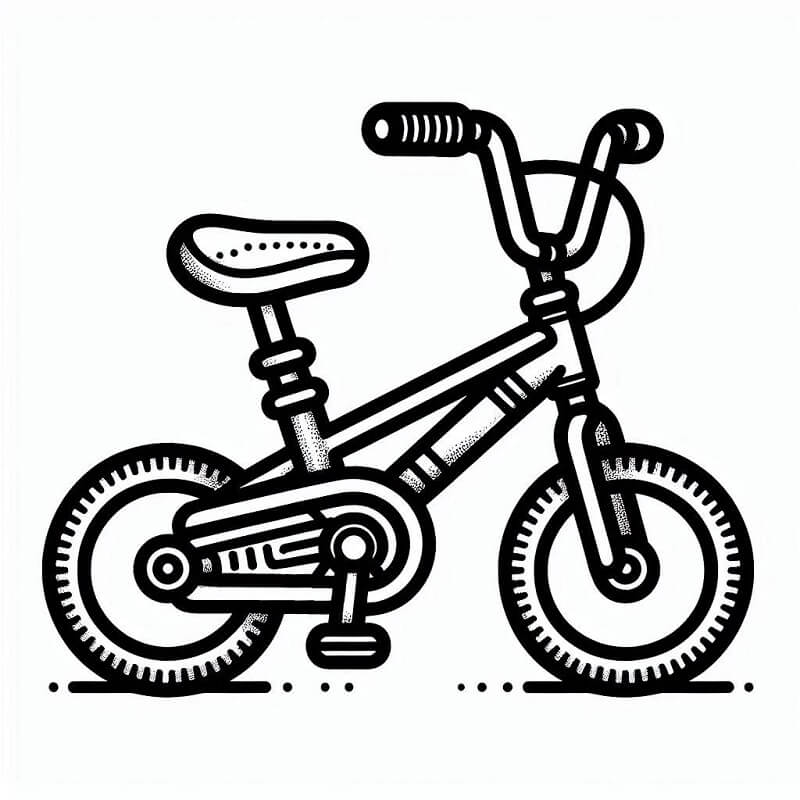 Bicicletta per Bambini di 4 Anni da colorare