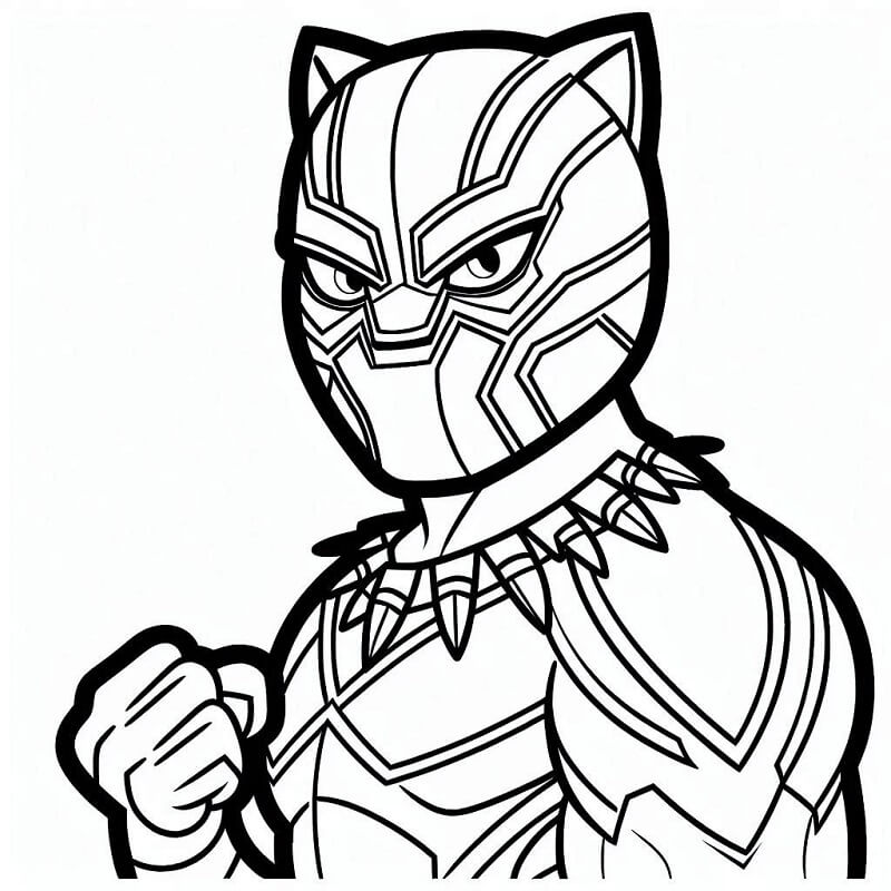Black Panther Gratuito Stampabile da colorare