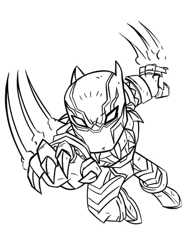 Black Panther Marvel da colorare