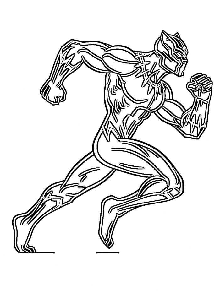 Black Panther Stampabile per Bambini da colorare