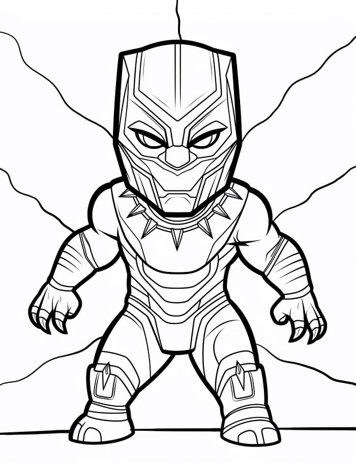 Black Panther Stupendo da colorare