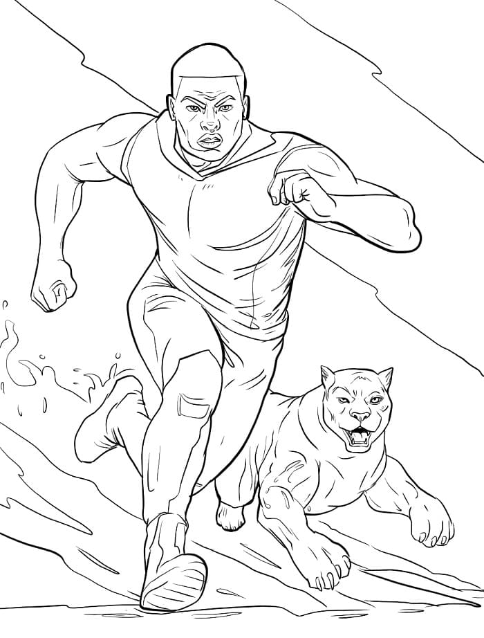Black Panther Supereroe da colorare