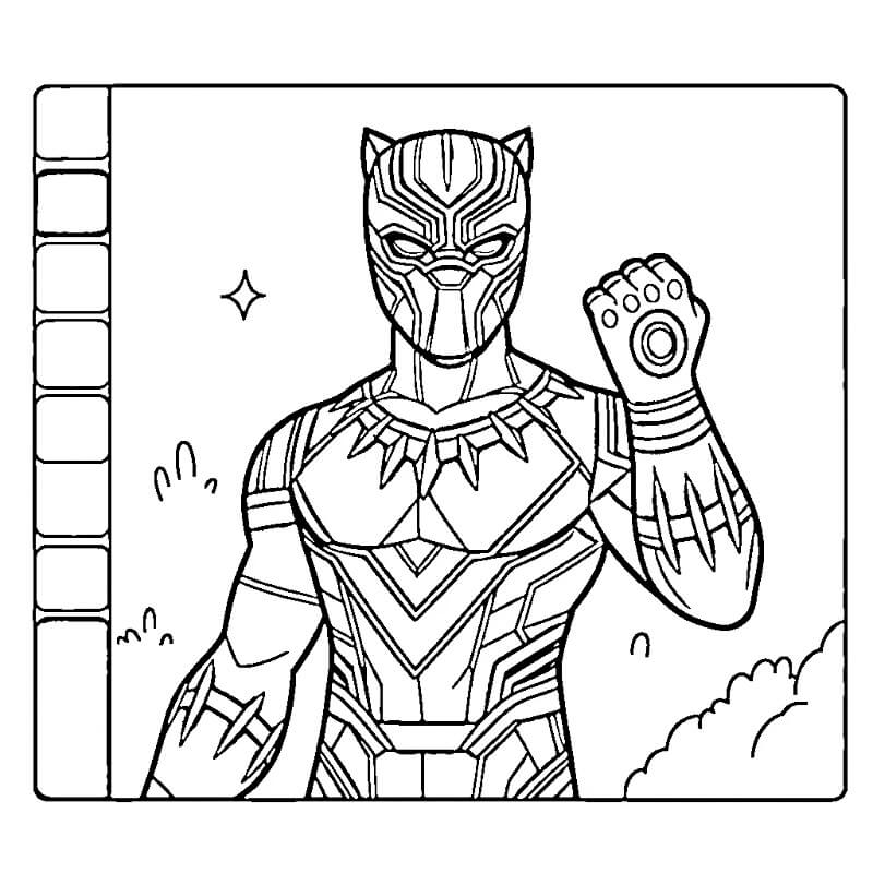 Black Panther per Bambini di 1 Anno da colorare