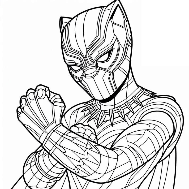Black Panther per Bambini di 2 Anni da colorare