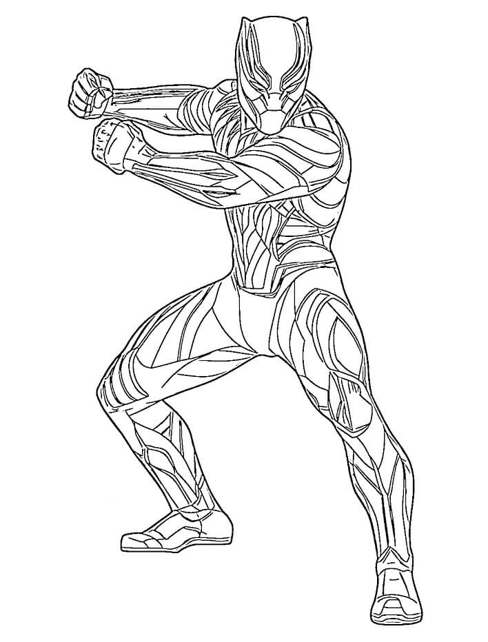 Black Panther per Bambini di 3 Anni da colorare