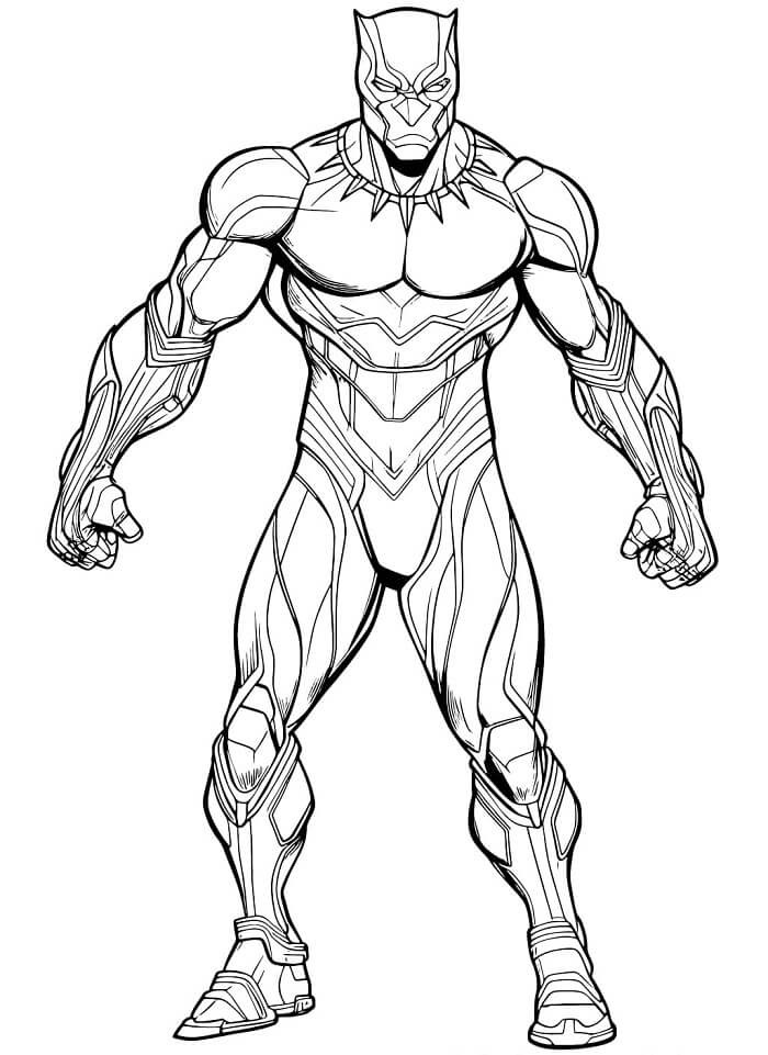 Black Panther per Bambini di 5 Anni da colorare