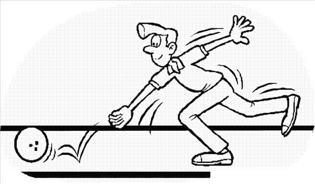 Bowling Gratuito per Bambini da colorare