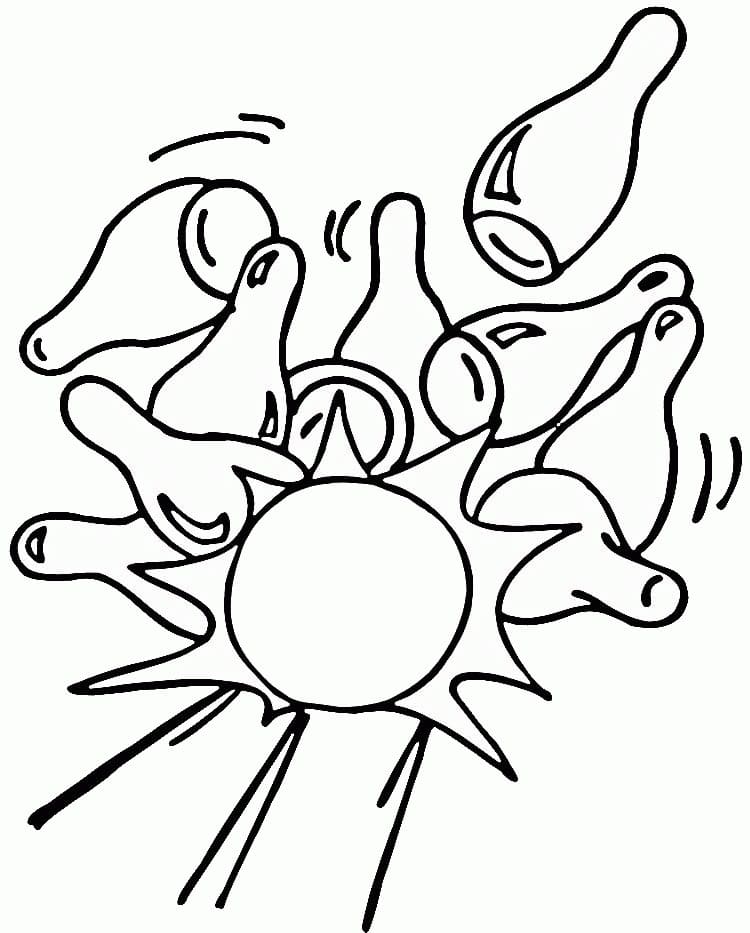 Bowling Stampabile Gratuito da colorare