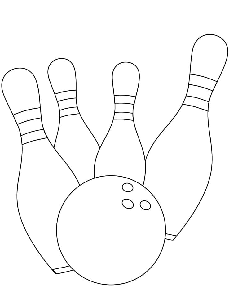 Bowling Stampabile per Bambini da colorare