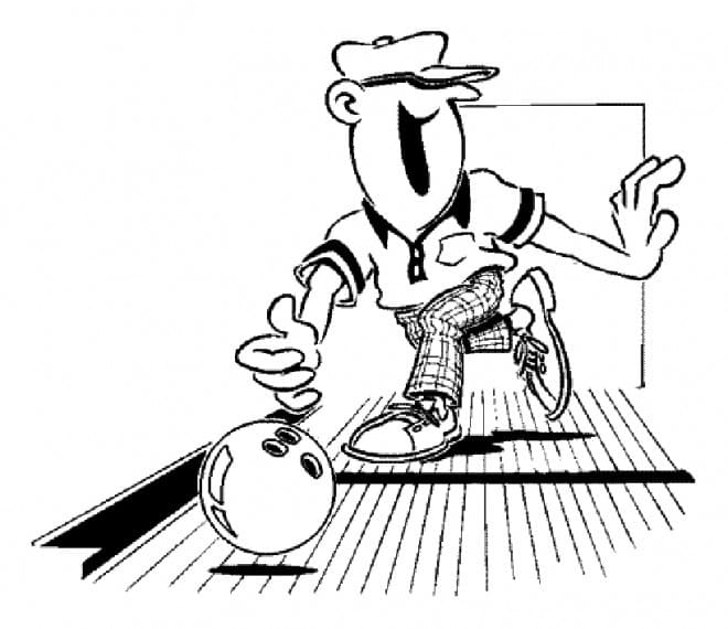 Bowling per Bambini di 3 Anni da colorare