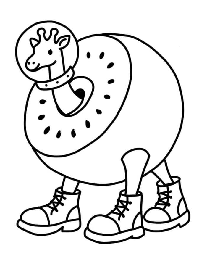 Brainrot Giraffa Celeste da colorare