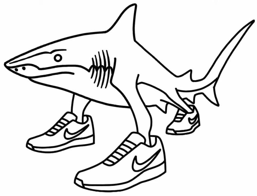 Brainrot Tralalero Tralala da colorare