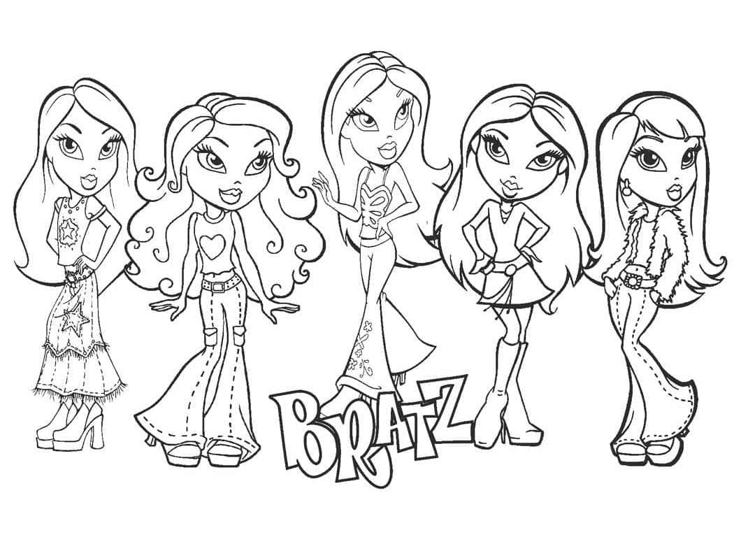 Bratz gratuite da stampare da colorare