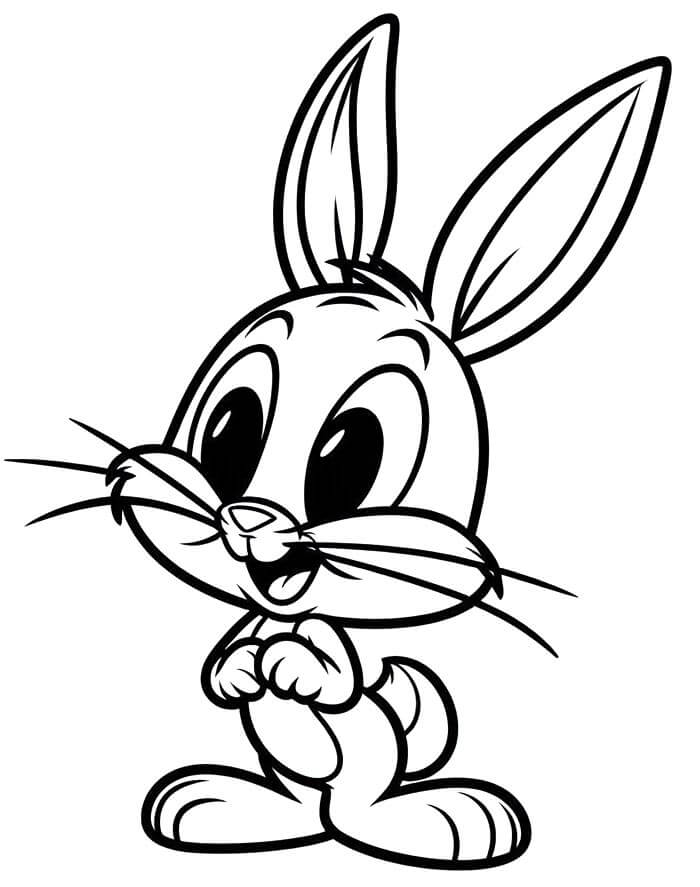 Bugs Bunny per Bambini di 3 Anni da colorare