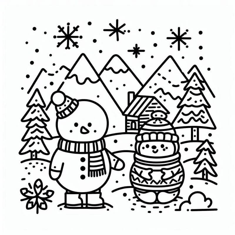 Buon inverno da colorare