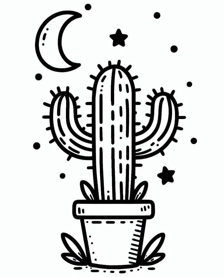 Cactus 3 da colorare