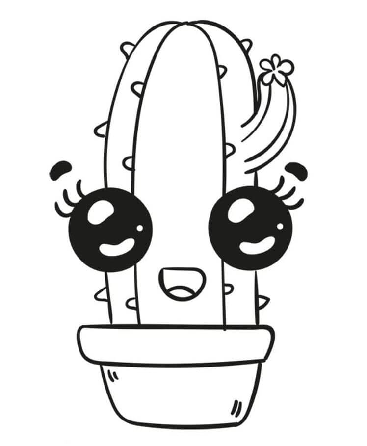 Cactus Gratuito da Stampare da colorare
