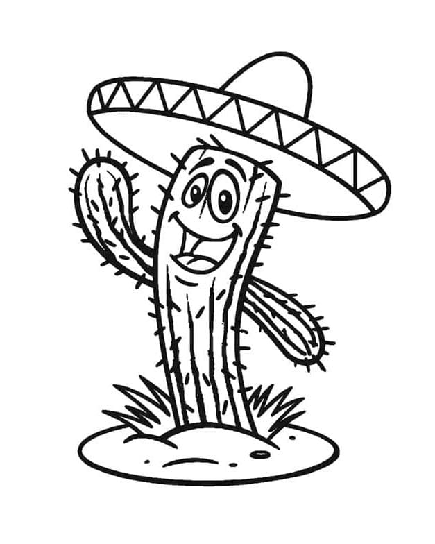 Cactus Molto Carino da colorare