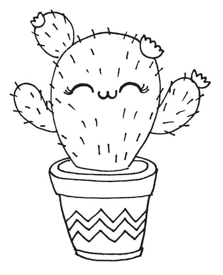 Cactus Normale da colorare