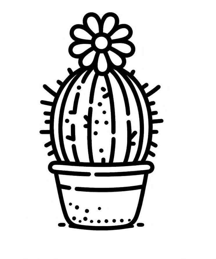 Cactus per Bambini di 4 Anni da colorare