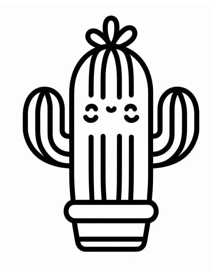 Cactus per Bambini di 6 Anni da colorare