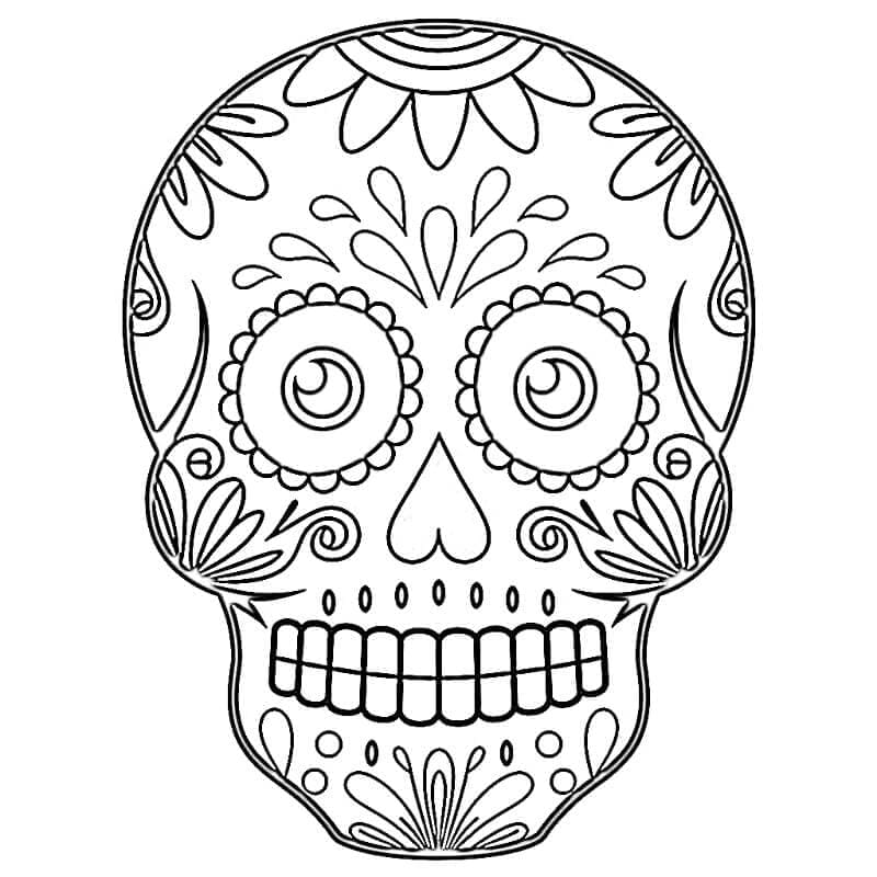 Calaveras Bellissimo da colorare