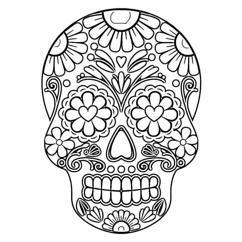 Calaveras Elegante da colorare