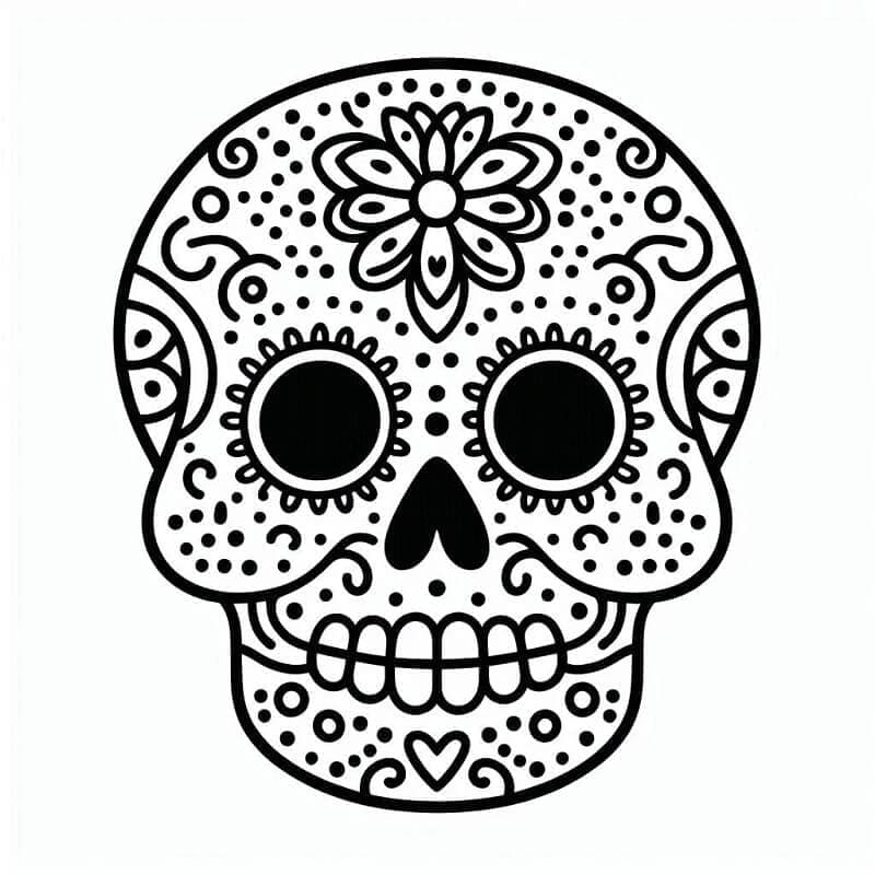 Calaveras Semplice da colorare