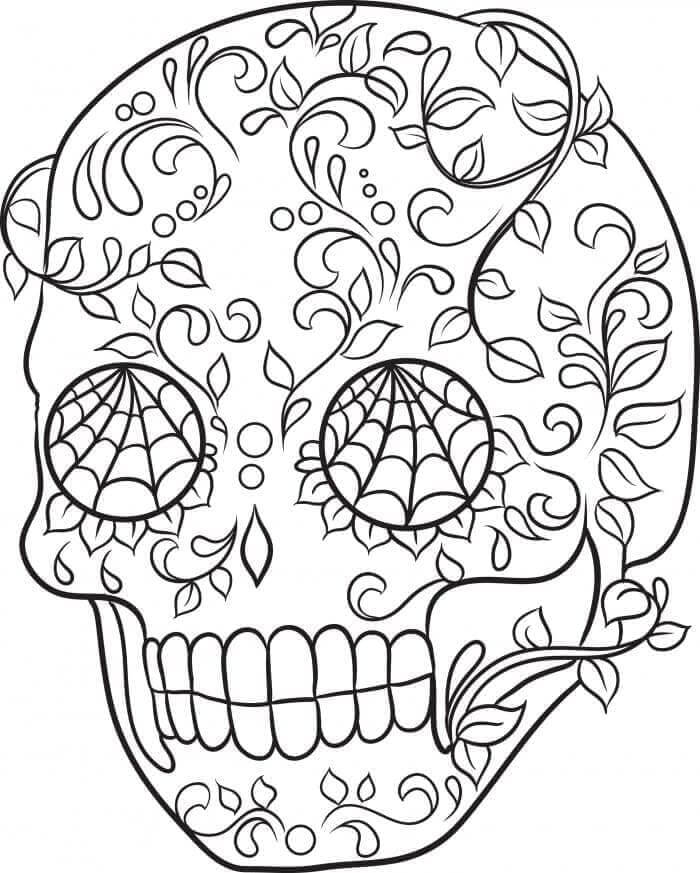 Calaveras Stampabile Gratuito da colorare