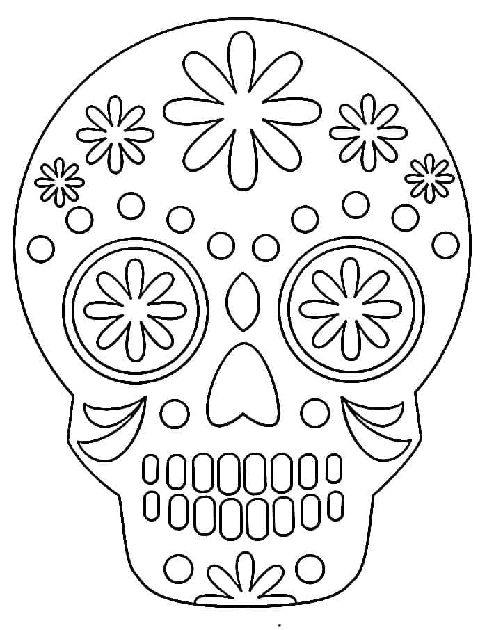 Calaveras Stampabile per Bambini da colorare