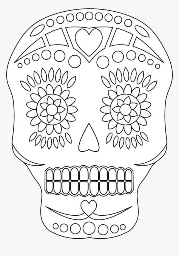 Calaveras per Bambini di 4 Anni da colorare