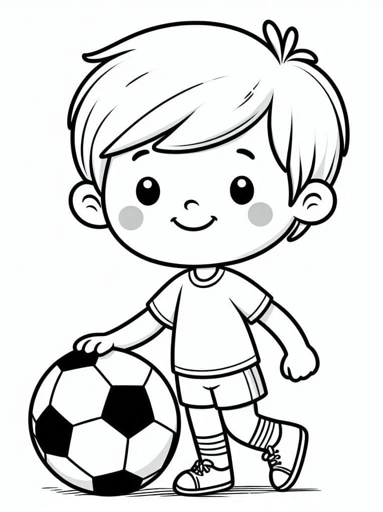 Calcio per Bambini di 2 Anni da colorare