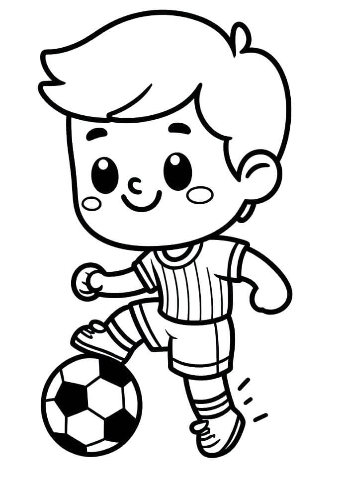 Calcio per Bambini di 6 Anni da colorare