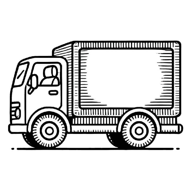 Camion Stampabile Gratis da colorare