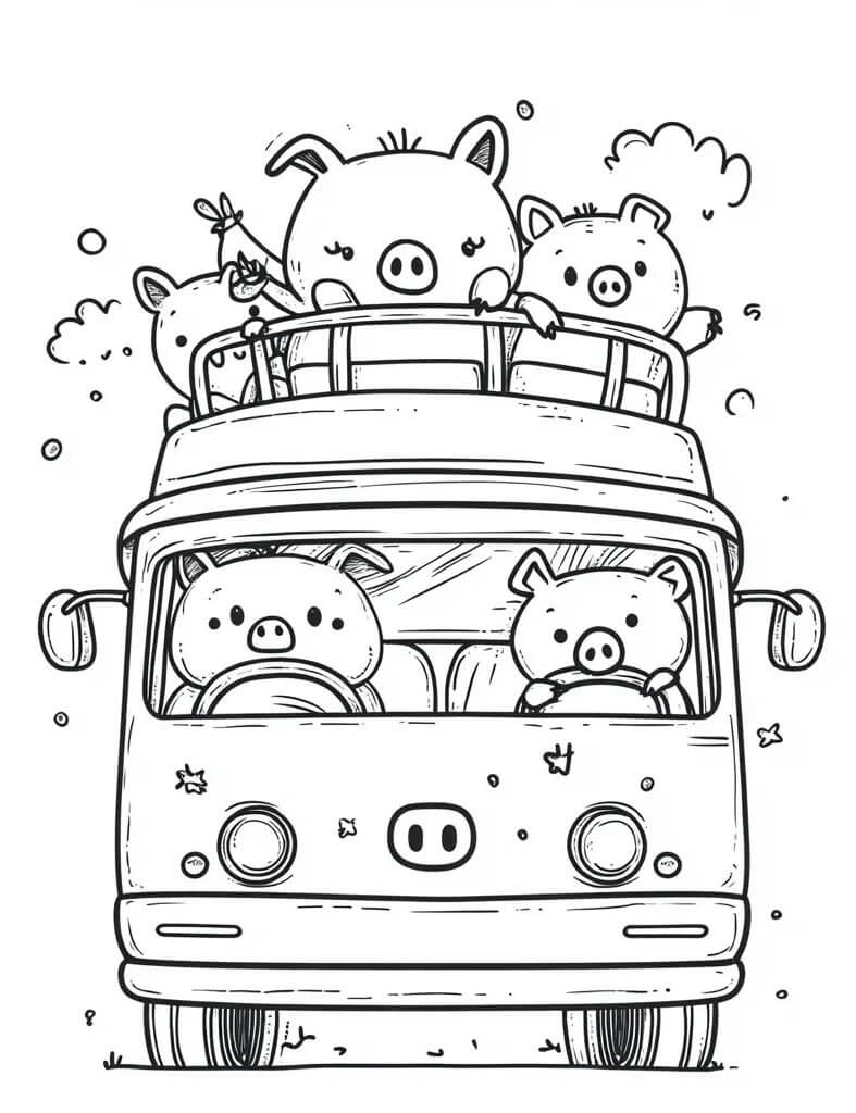 Camion Stampabile per Bambini da colorare