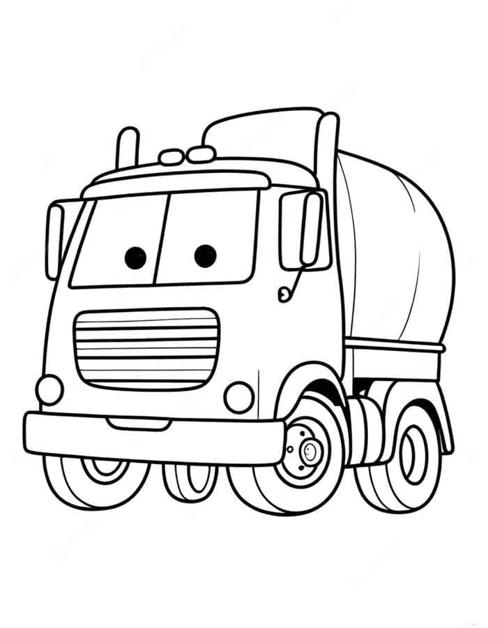 Camion carino da colorare