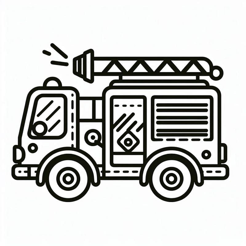 Camion dei Pompieri Stampabile da colorare