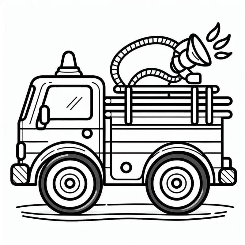 Camion dei Pompieri per Bambini di 3 Anni da colorare