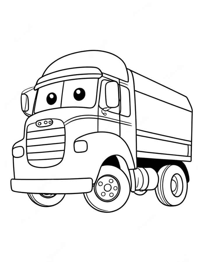 Camion molto carino da colorare