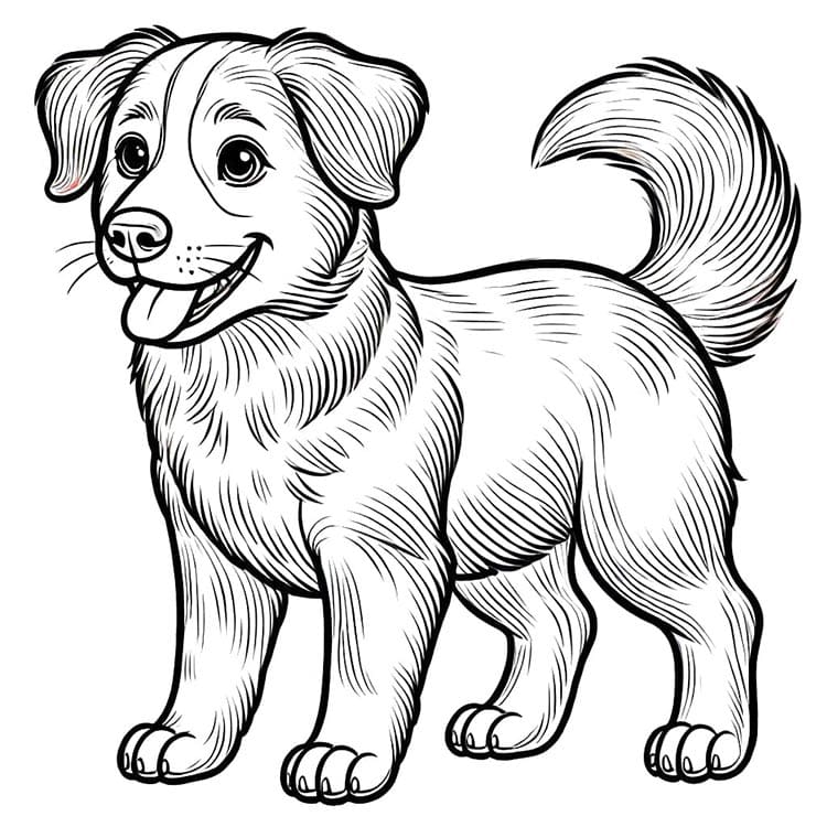 Cane Adorabile da colorare